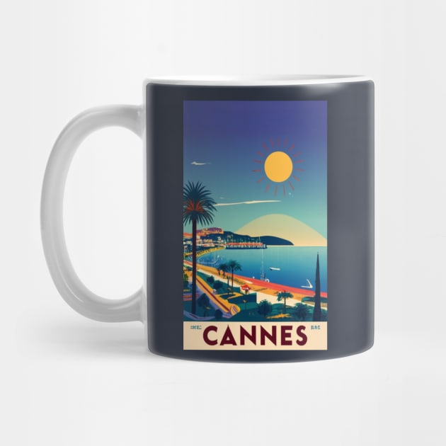 A Vintage Travel Art of Cannes - France by goodoldvintage